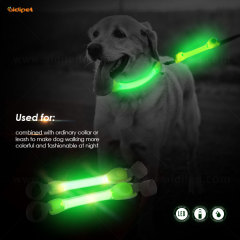 Accessoire de collier de chien avec lumière LED, couverture de collier de chien commun pour le rendre léger, lumière de collier de chien à LED