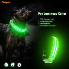 wholesale colliers de chien lueur produits pour animaux de compagnie chien chat conduit collier de chien léger collier pour animaux de compagnie avec lumières LED