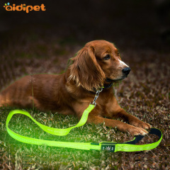 Laisse de chien à LED à couture réfléchissante laisse rechargeable par USB pour chien de compagnie Amazon vendant la laisse à LED pour chiens