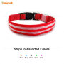 Water Resistant Factory Wholesale  Flashing Light Pet Collar Adjustable Led Dog Collar C15 USB Dog Led Light Collar