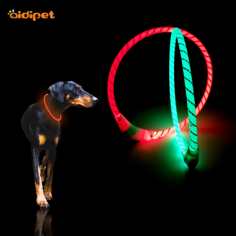 15 Years Factory Led Pet Collar Manufacturer Glow in Dark Flashing Dog Collar 24 Months Warranty Led Dog Collar Waterproof