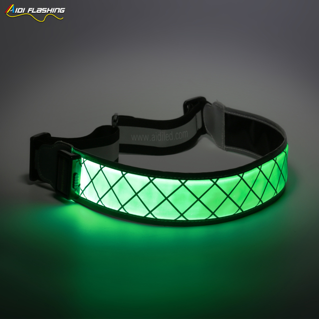 Night Sport Gear Luminous Running Belt USB Rechargeable Light up Running Belt Supplier Glow Lighted Led Belt