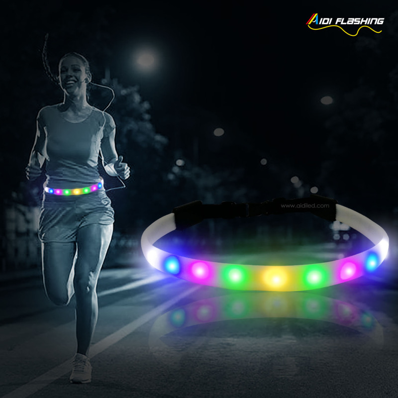 Aidi-s14&15 For Night Sport Safety Led Running Light belt Daytime Running Light Waist Belt Led USB Rechargeable Remote Control