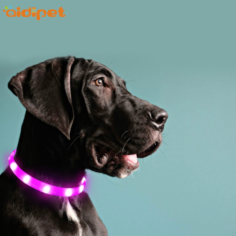 Luminous Dog Collar Silicone Usb Wholesale Night Safety Flashing Light Cat Collar Luxury Safety Dog Collars LED