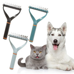 Peigne de brosse de chat de chien en métal pour des cheveux propres Brosse de toilettage confortable pour animaux de compagnie Peigne de chat