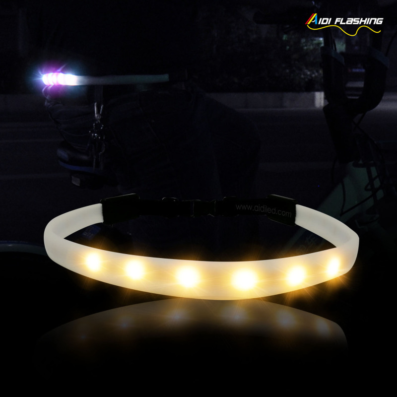 Led Light Elastic Waist Belt Night Jogging Cycling Walking Silicone USB Luminous Safety Waist Belt