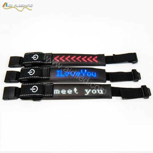 USB Rechargeable Led Display Safety Running Phone Armband DIY Texting Light up Security  Armband