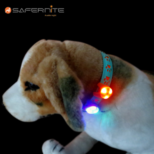 2022 Dog Tag Clip Light Pet Collar Pendant Light Flashing Glow Custom Dog Tags Luminous Waterproof Silicone Dog Tag