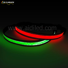 Reflective Running Led Waist Belt for Night Sport Activities Leather Led Waist Belt for Cycling
