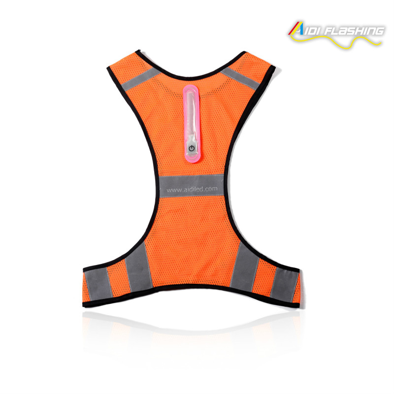 Attachable Led Safety Vest Reflective Stripe Safety Vest with Led for Adults Police High Visibility Safety Vest