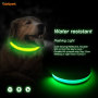 Usb Led Dog Collar USB Charging Nylon Webbing Led Dog Collar Anti Lost Avoid Car Pet Collar