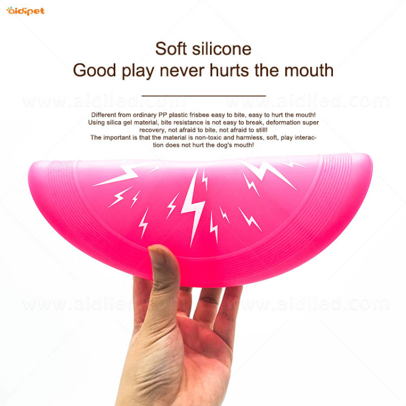 Genuine Low Price Led Flash Soft Silicone Non-Toxic Pet dog Toys Flying Discs