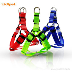 Harnais Led multicolore RVB pour chien Logo personnalisé clignotant harnais pour chien avec lumière colorée