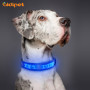 USB Charging APP Control Led Display Dog Collar PU Leather Pattern DIY Texting Led Anti-lost Collar