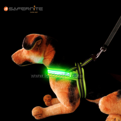 Fabricant de gros gilet de harnais de chien LED réglable en nylon extérieur personnalisé