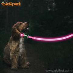 Laisse de chien de lumière LED de bonne qualité populaire vente en gros de fabrication en vrac laisse de formation de chien clignotant allume les laisses de chien Led