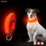 Customized Logo Padded Leather Dog Collar Led Flashing Reflective Nylon Dog Collar with USB Glow Led Dog Collars
