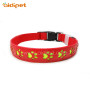 PU Leather Dog Collar USB Rechargeable Flashing Led Collar Pet for Night Walking Safety