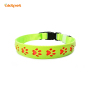 Hollow Printing PU Leather Led Dog Collar USB Rechargeable Dog Cat Led Collars Fashion Design Luminous Pet Collar
