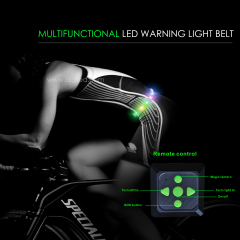 Ceinture de sécurité LED à télécommande RVB pour la course à pied, le cyclisme, la ceinture de nuit