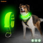 Upgraded Thicken Nylon Led Light up Dog Collar Luminous Flashing USB Pet Dog Cat Collars Pet Supplies
