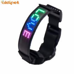 Promotional Sales New Fashion Led Display DIY Texting Anti-lost Dog Collar  Large Capacity USB Rechargeable Led Light Dog Collar