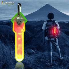 Lampe de randonnée haute visibilité petite lampe portable pratique à attacher au sac de vêtements de vélo éclairage de camp dans l'obscurité