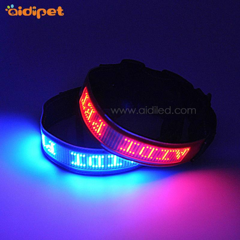Glowing Dog Collars Lighted Collar Fits Dogs  Rechargeable Light up Safety Display Dog Collar