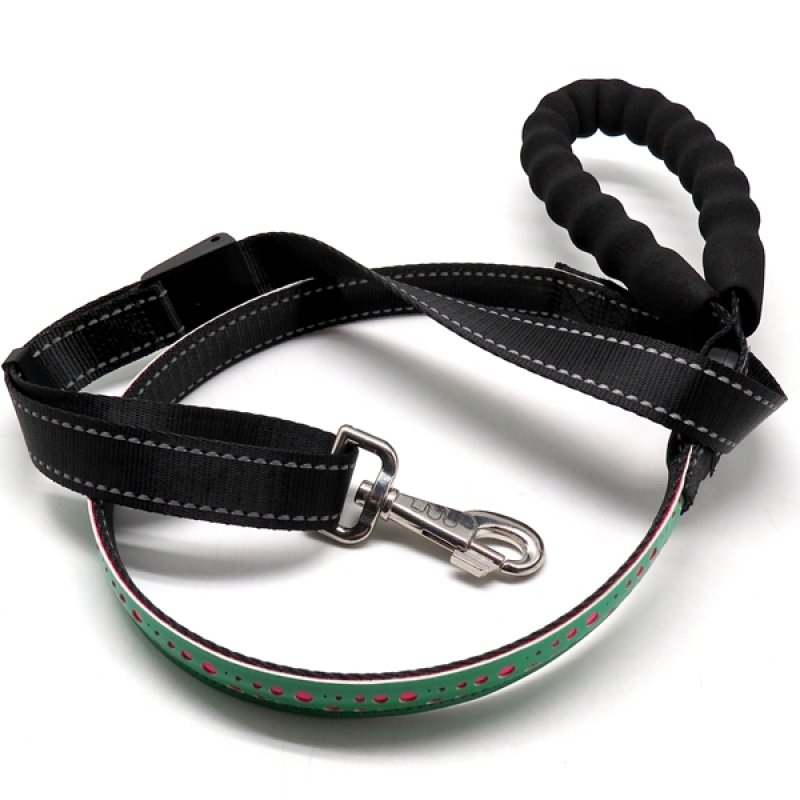 Hollow Pattern Leather Leash for Dog AIDI Light Dog Collar with Leash USB Popular Led Dog Leash Wholesale