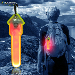 Lampe de randonnée haute visibilité petite lampe portable pratique à attacher au sac de vêtements de vélo éclairage de camp dans l'obscurité