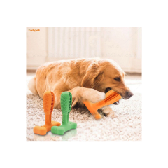 Le caoutchouc naturel incassable en gros qui respecte l'environnement élimine la mauvaise haleine jouet pour chien à mâcher durable