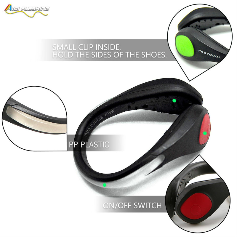 Led Shoe Clip Light CR2032 Support Jogging Accessories Night Safety Running Shoe Clip Light