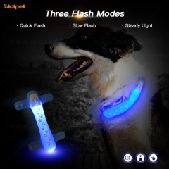Couverture de collier de chien LED multifonction lumière Silicone souple Anti-puces collier de chien pour animaux de compagnie couverture de laisse lumière sécurité chien lumière