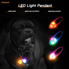 Pendentif de collier lumineux en Silicone imperméable à l'eau douce pour collier de chien à pince à LED clignotant à trois LED