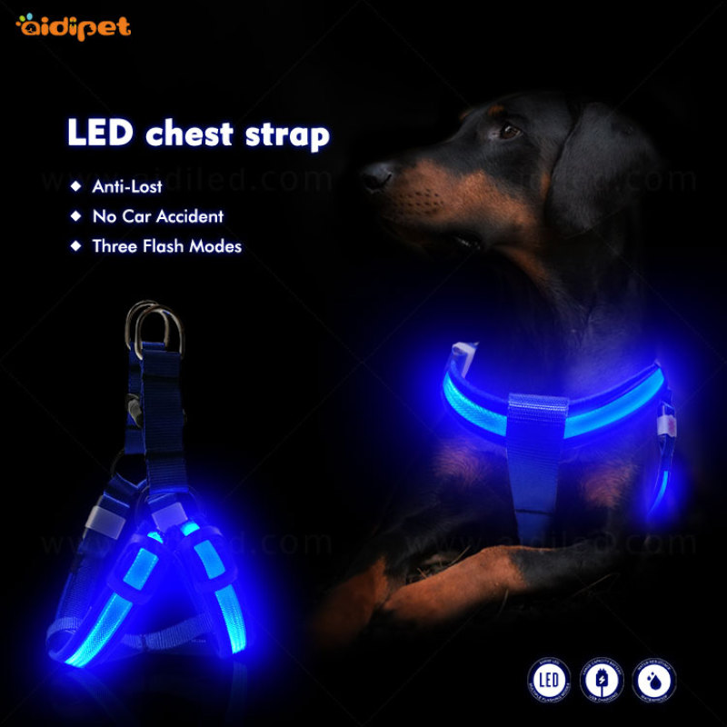 USB Rechargeable Outdoor Safety LED Dog Harness