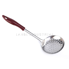 New Design 410 Stainless Steel Slotted Skimmer Strainer with Wooden Handle