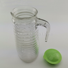 Wholesale 1000ml Clear Large Capacity Glass Thread Water Coffee Kettle Teapot Juice Pitcher