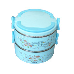 Top Sale 2Layers Plastic Stainless Steel 1.3L Hot Pot Food Warmer Container