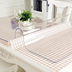 Cheap Plastic Clear Waterproof PVC Table Cover Protector Transparent Thick Vinyl Table Cloths Roll