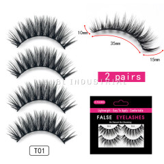 New Fashion 2 Pairs 3d Mink Eyelashes Vendor 100%Full Hand-made in 2020
