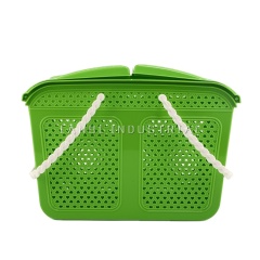 Cheap Plastic Basket Home Storage Basket with Handle