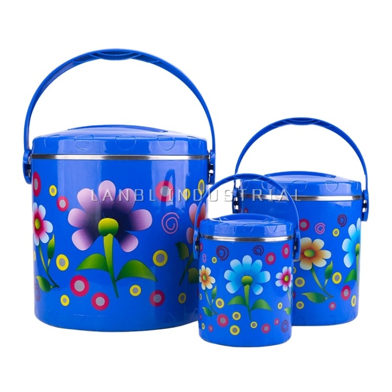 Customized 3 Pcs Set Thermal Proof Stainless Steel Lunch Box with Handle