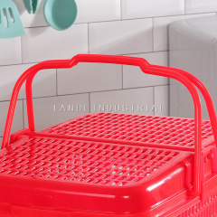 Wholesale Animal Carry Plastic Picnic Home Storage Basket with Handles Plastic