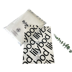 Custom print logo Eco friendly ziplock Clear garment black packaging bag with zipper clothing