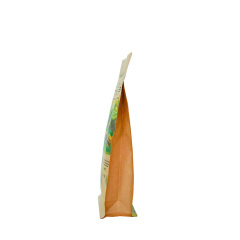 Eco-friendly PLA/PBAT Compostable Flat Bottom Biodegradable Packaging  Brown Kraft Paper Food grade Bags