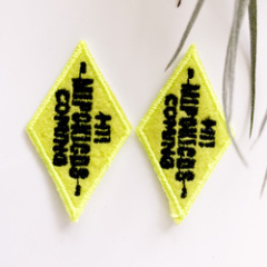 Narrow Woven Tape Embroidered Patch High Quality Iron On Cloth Sticker