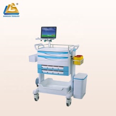 Flexible laptop stand medical cart
