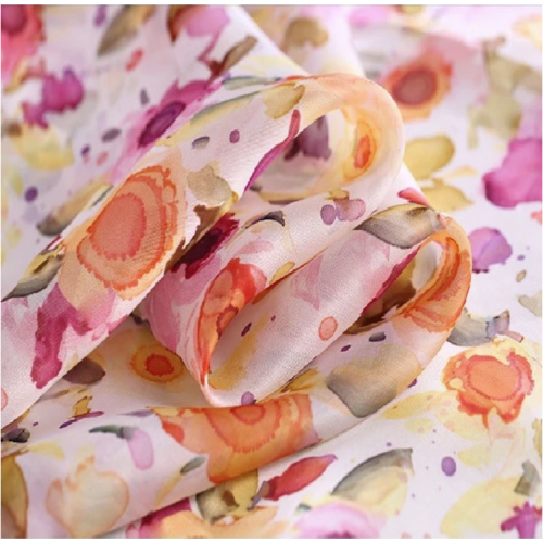 Custom Printed Silk Organza Fabric