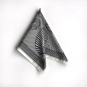 Double-Sided Printed Silk Hair Tie Square Scarves Accept Customization