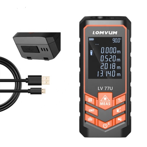 LOMVUM LV77U Voice USB Charge Laser Rangefinder Digital Measuring Distance Meters